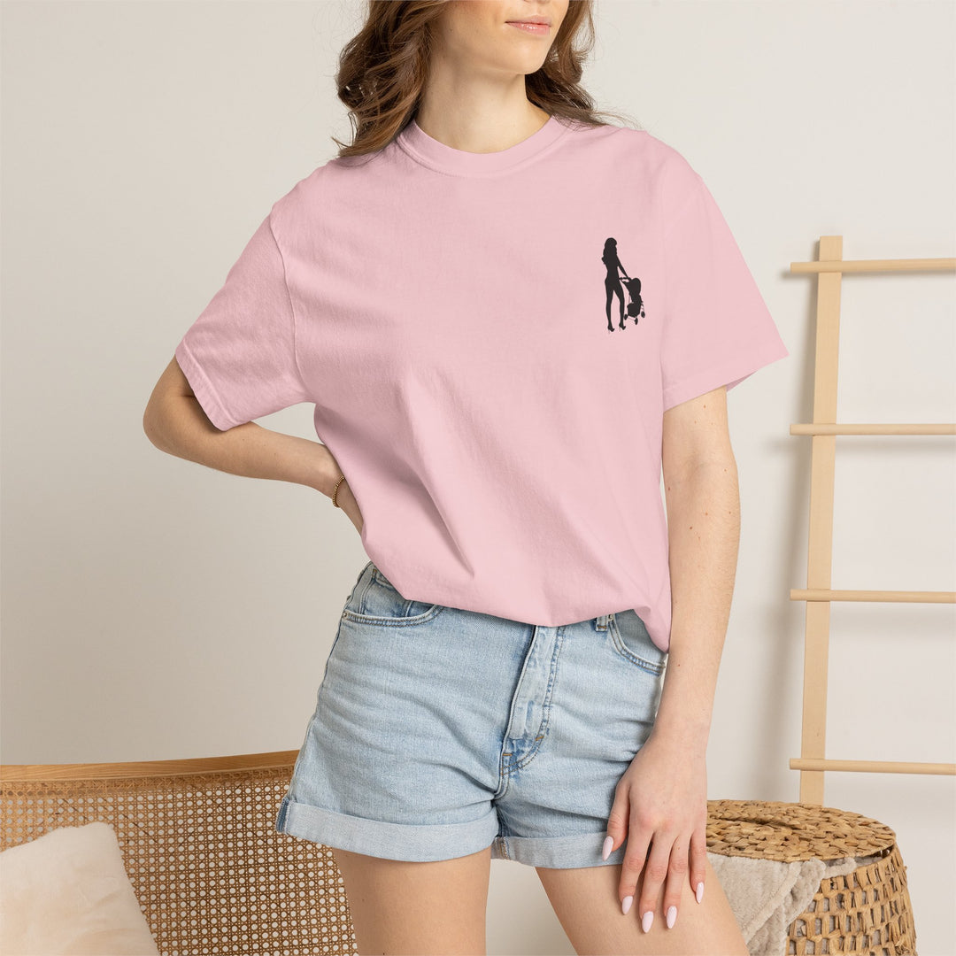 Subtle Hottest Mom Logo Unisex Garment-Dyed T-Shirt