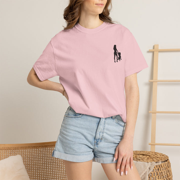 Subtle Hottest Mom Logo Unisex Garment-Dyed T-Shirt