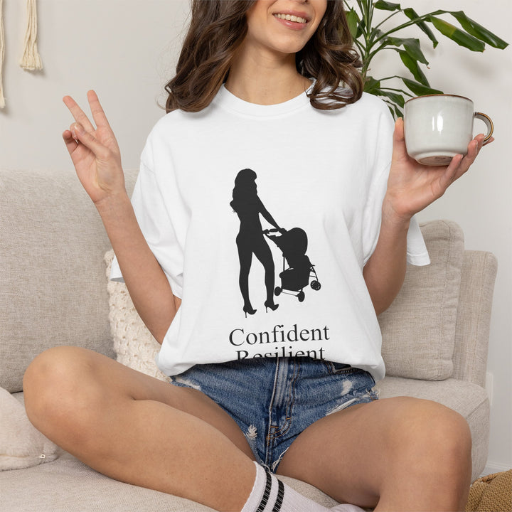 Confident, Resilient, Beautiful T-Shirt | Hottest Mom Logo | Comfort Colors