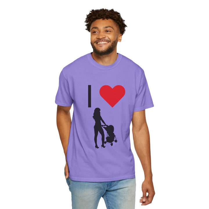 I ❤️ Hottest Mom Unisex Garment-Dyed T-Shirt | Celebrate Love and Empowerment