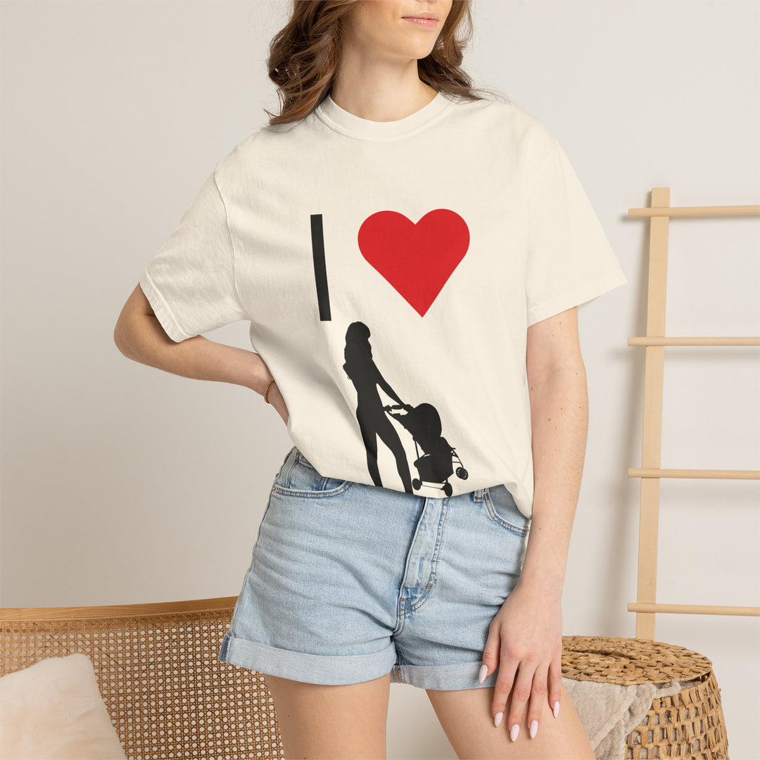 I ❤️ Hottest Mom Unisex Garment-Dyed T-Shirt | Celebrate Love and Empowerment