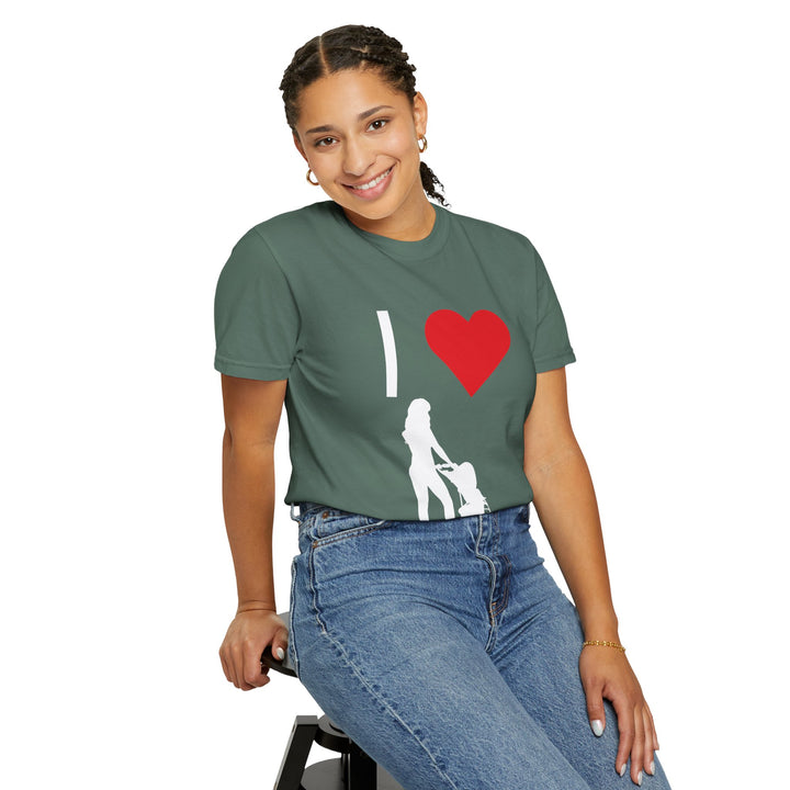 I ❤️ Hottest Mom Unisex Garment-Dyed T-Shirt | Celebrate Love and Empowerment