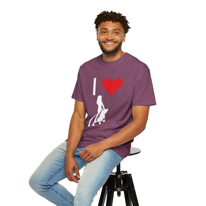I ❤️ Hottest Mom Unisex Garment-Dyed T-Shirt | Celebrate Love and Empowerment