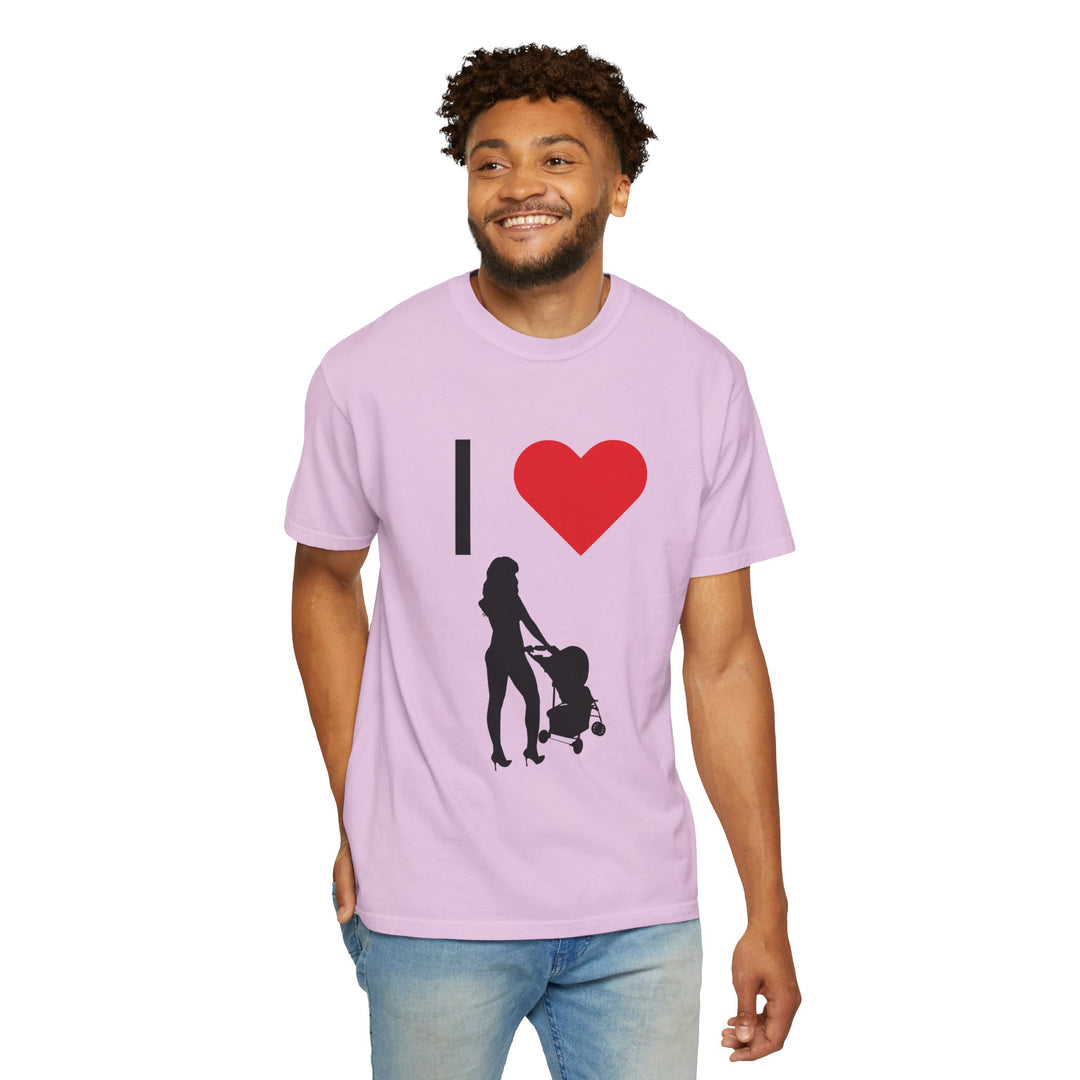 I ❤️ Hottest Mom Unisex Garment-Dyed T-Shirt | Celebrate Love and Empowerment