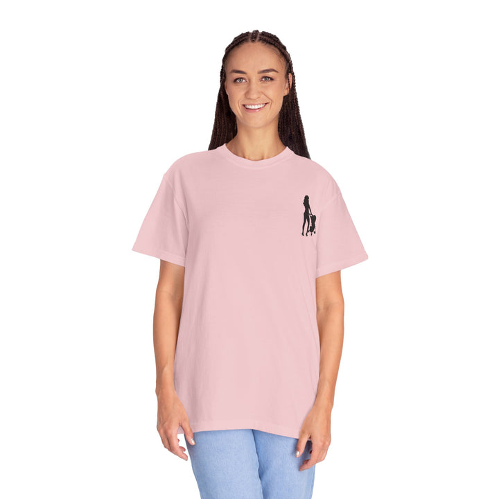 Subtle Hottest Mom Logo Unisex Garment-Dyed T-Shirt