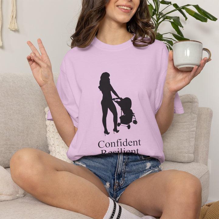 Confident, Resilient, Beautiful T-Shirt | Hottest Mom Logo | Comfort Colors