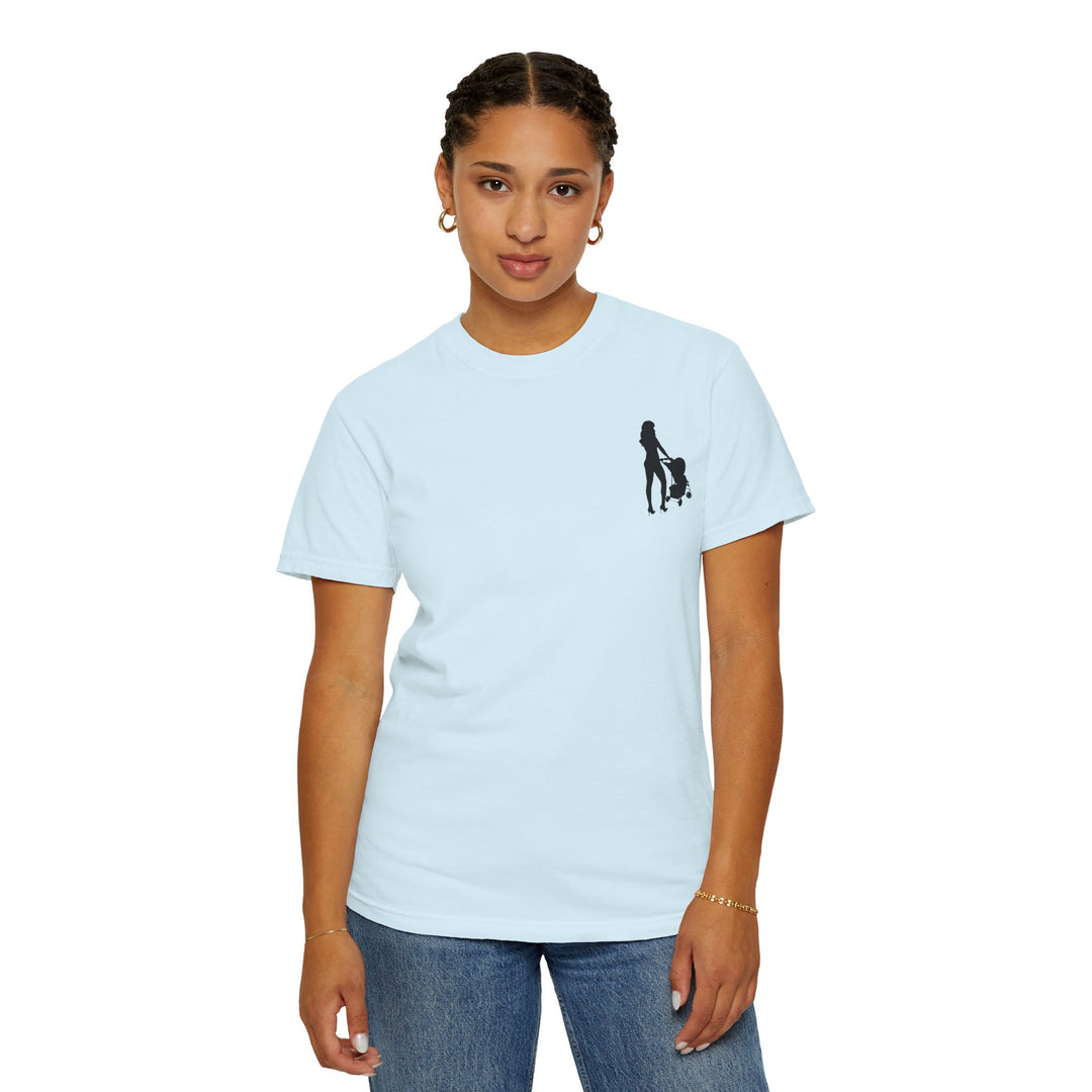 Subtle Hottest Mom Logo Unisex Garment-Dyed T-Shirt