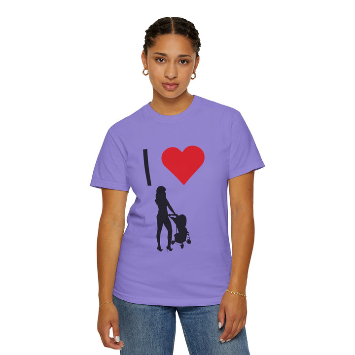 I ❤️ Hottest Mom Unisex Garment-Dyed T-Shirt | Celebrate Love and Empowerment