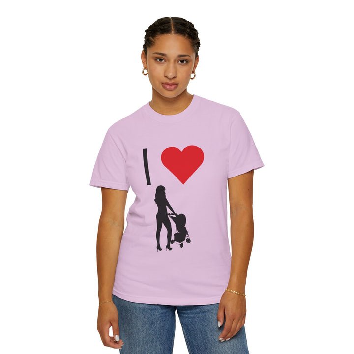 I ❤️ Hottest Mom Unisex Garment-Dyed T-Shirt | Celebrate Love and Empowerment