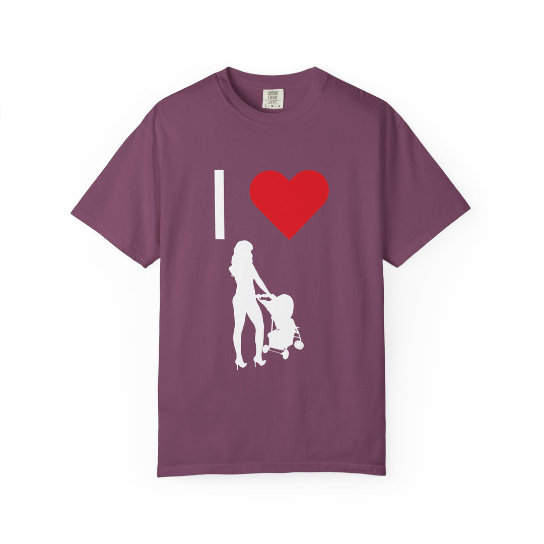 I ❤️ Hottest Mom Unisex Garment-Dyed T-Shirt | Celebrate Love and Empowerment