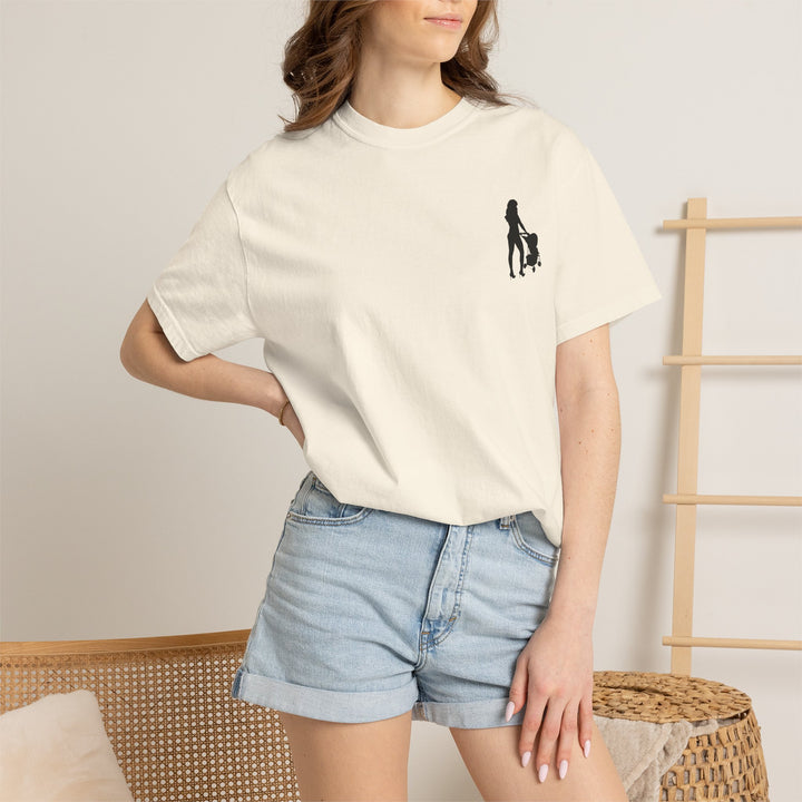 Subtle Hottest Mom Logo Unisex Garment-Dyed T-Shirt