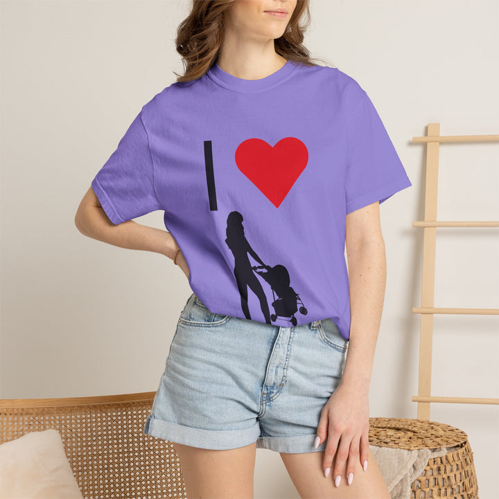 I ❤️ Hottest Mom Unisex Garment-Dyed T-Shirt | Celebrate Love and Empowerment