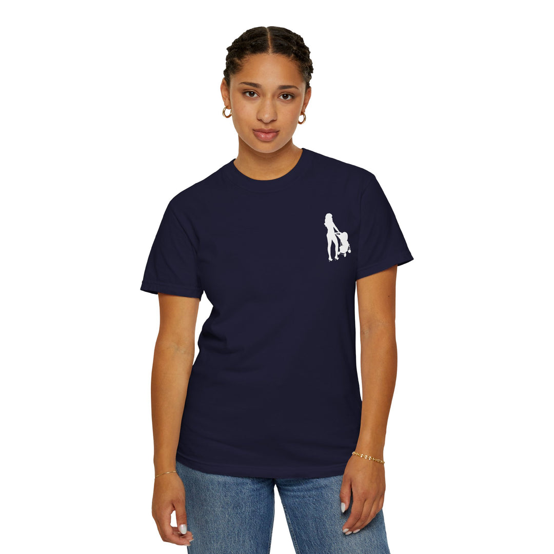 Subtle Hottest Mom Logo Unisex Garment-Dyed T-Shirt
