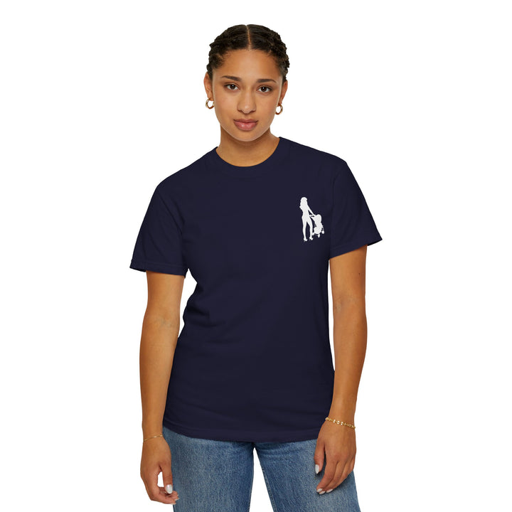 Subtle Hottest Mom Logo Unisex Garment-Dyed T-Shirt