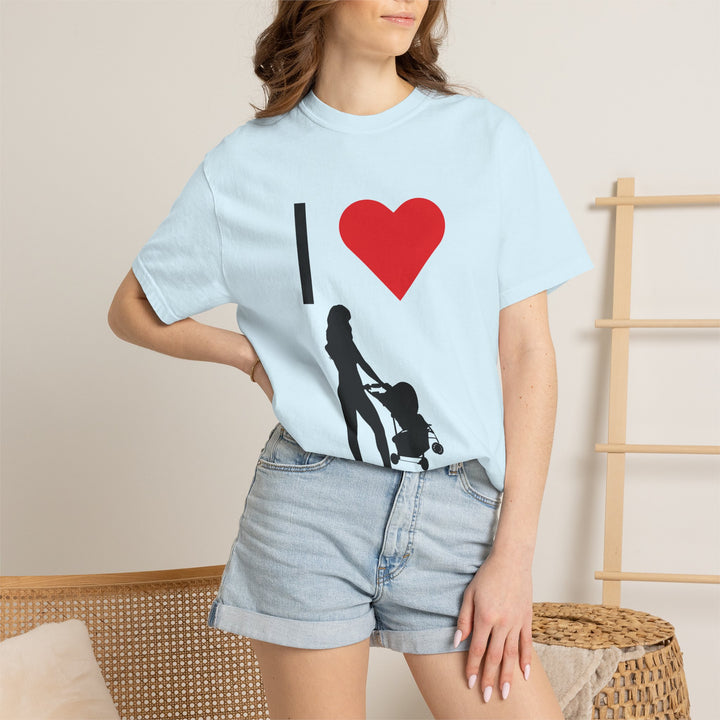 I ❤️ Hottest Mom Unisex Garment-Dyed T-Shirt | Celebrate Love and Empowerment
