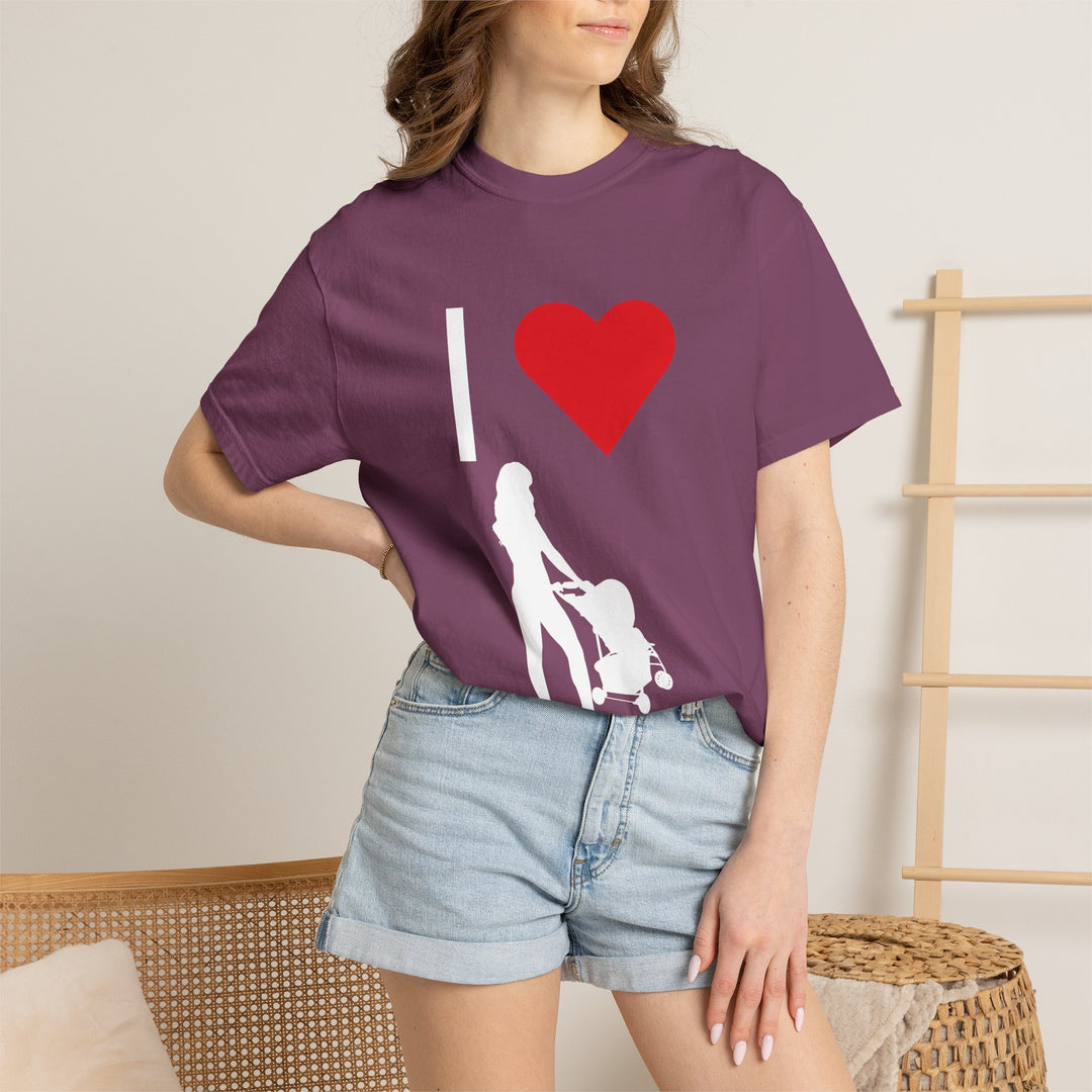 I ❤️ Hottest Mom Unisex Garment-Dyed T-Shirt | Celebrate Love and Empowerment