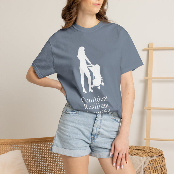 Confident, Resilient, Beautiful T-Shirt | Hottest Mom Logo | Comfort Colors