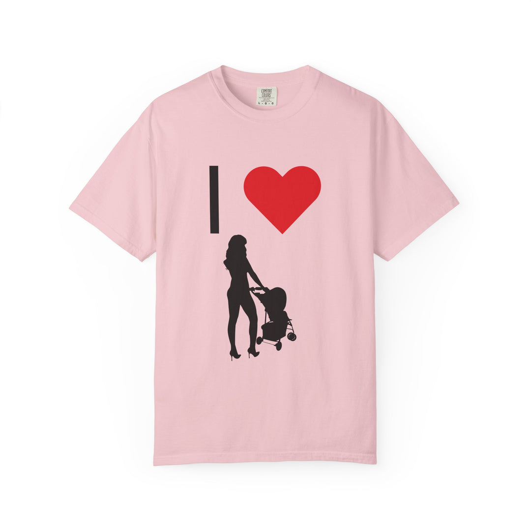 I ❤️ Hottest Mom Unisex Garment-Dyed T-Shirt | Celebrate Love and Empowerment