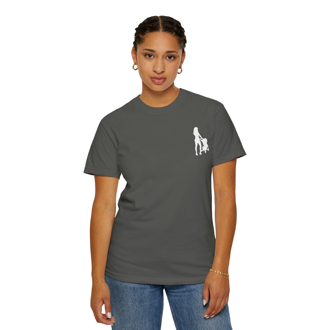 Subtle Hottest Mom Logo Unisex Garment-Dyed T-Shirt