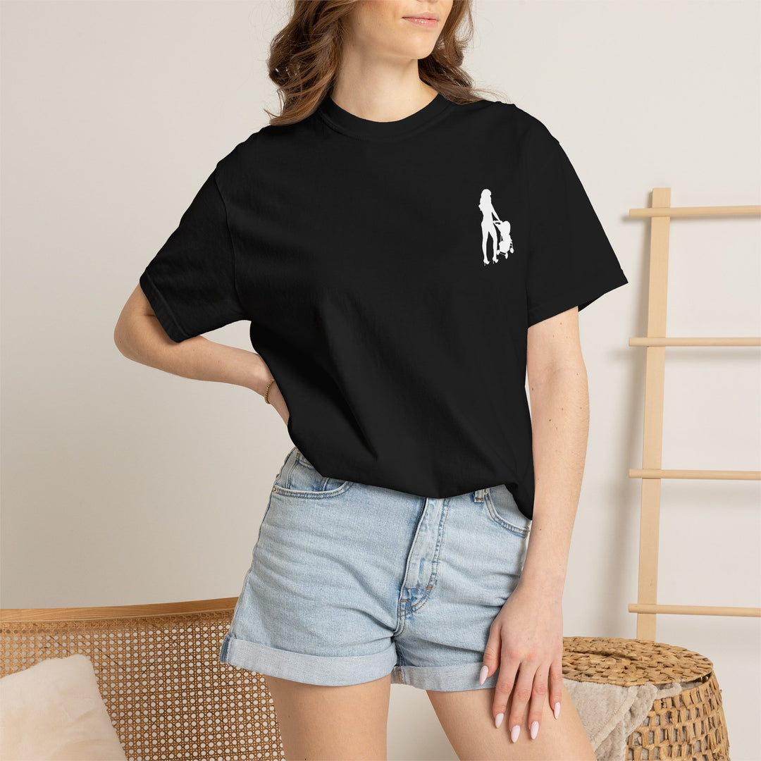 Subtle Hottest Mom Logo Unisex Garment-Dyed T-Shirt