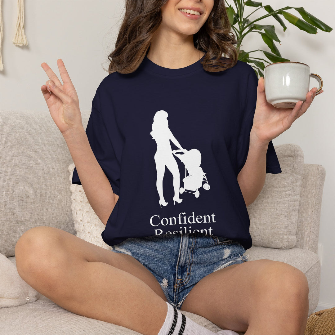Confident, Resilient, Beautiful T-Shirt | Hottest Mom Logo | Comfort Colors