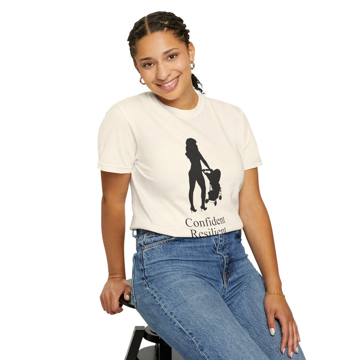 Confident, Resilient, Beautiful T-Shirt | Hottest Mom Logo | Comfort Colors