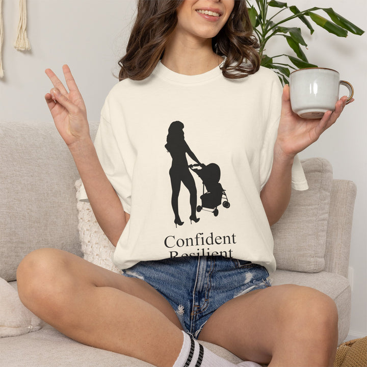 Confident, Resilient, Beautiful T-Shirt | Hottest Mom Logo | Comfort Colors
