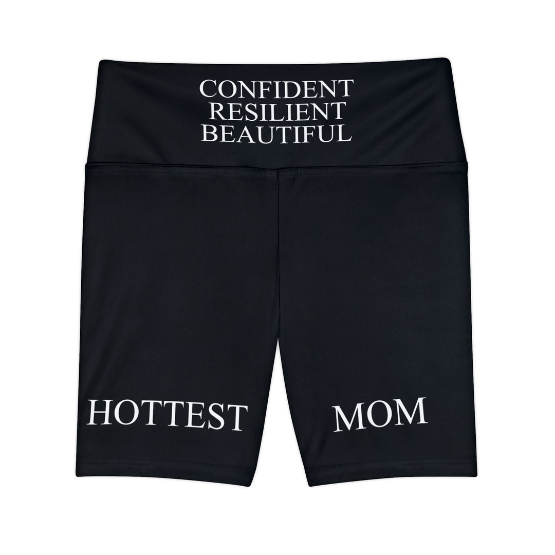 Empowerment Workout Shorts | Confident, Resilient, Beautiful (BLACK)