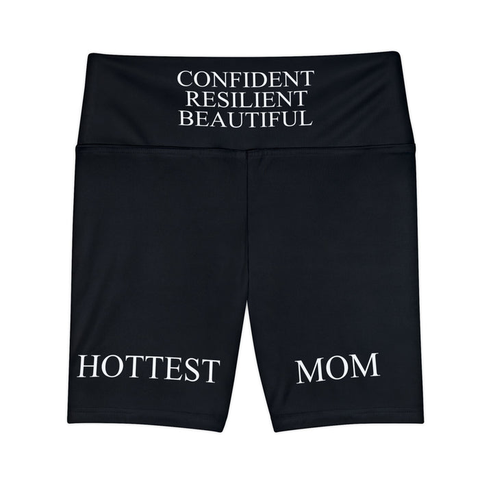 Empowerment Workout Shorts | Confident, Resilient, Beautiful (BLACK)