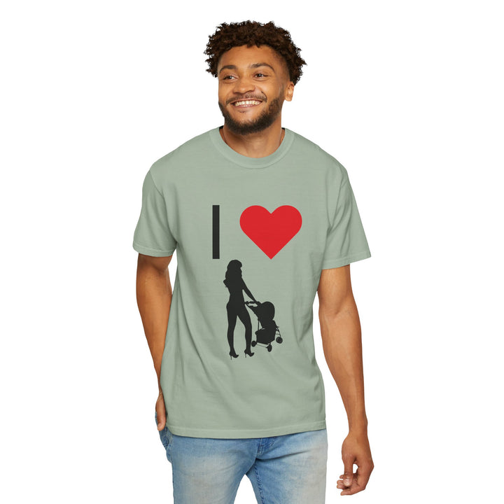I ❤️ Hottest Mom Unisex Garment-Dyed T-Shirt | Celebrate Love and Empowerment