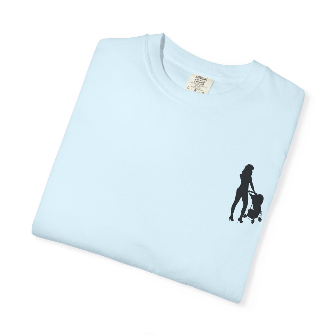 Subtle Hottest Mom Logo Unisex Garment-Dyed T-Shirt