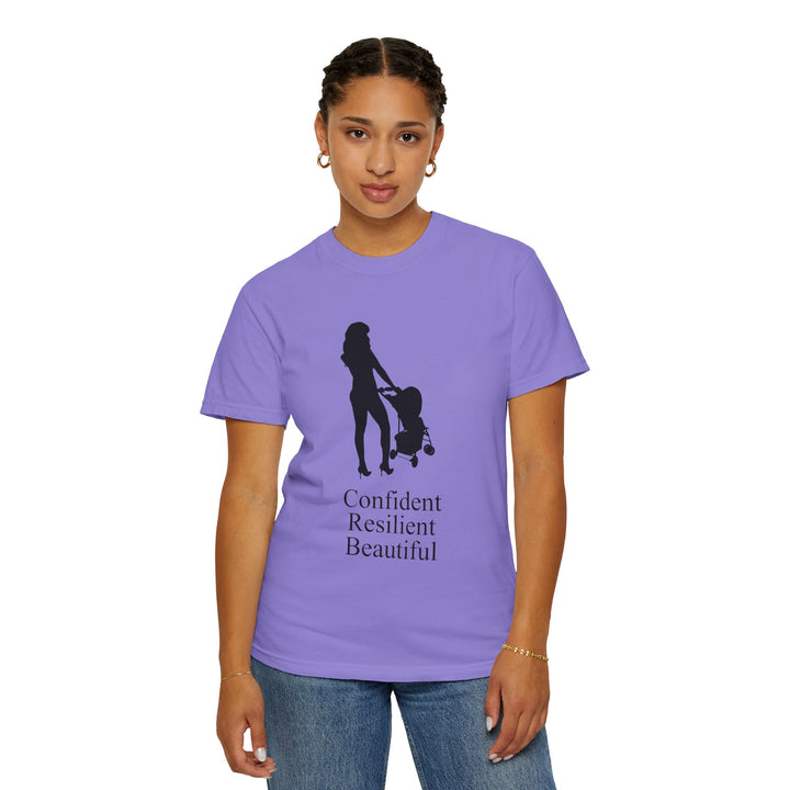 Confident, Resilient, Beautiful T-Shirt | Hottest Mom Logo | Comfort Colors