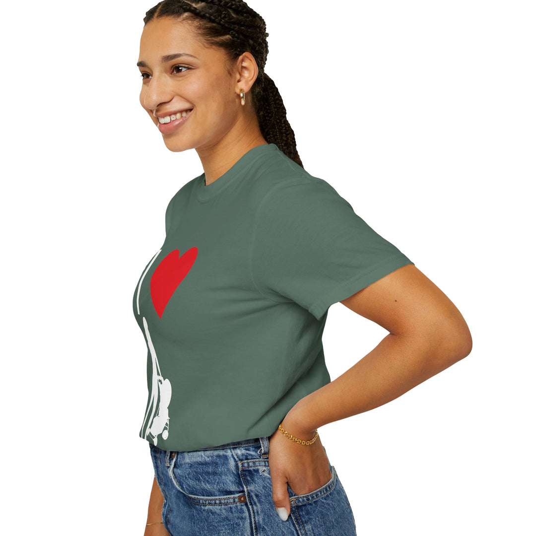 I ❤️ Hottest Mom Unisex Garment-Dyed T-Shirt | Celebrate Love and Empowerment