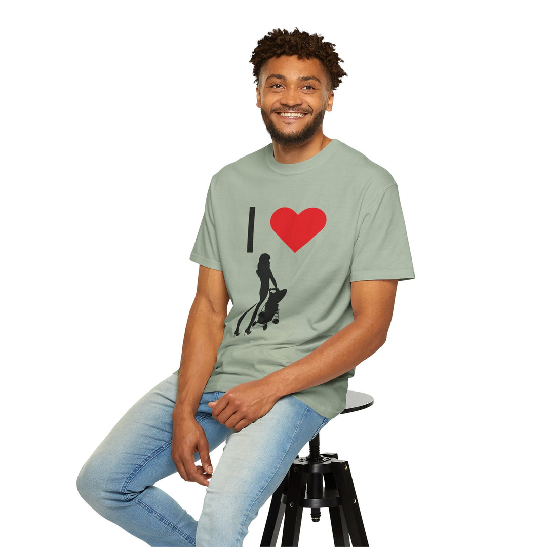 I ❤️ Hottest Mom Unisex Garment-Dyed T-Shirt | Celebrate Love and Empowerment