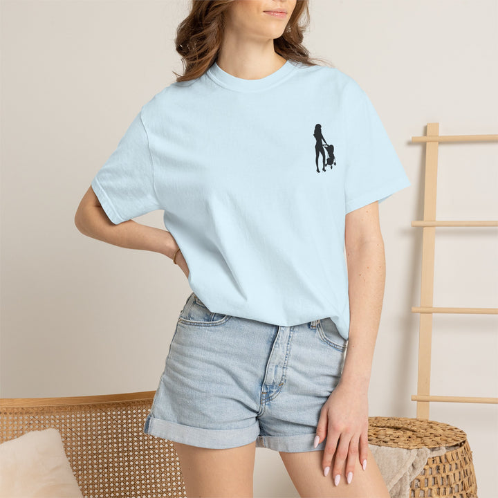 Subtle Hottest Mom Logo Unisex Garment-Dyed T-Shirt