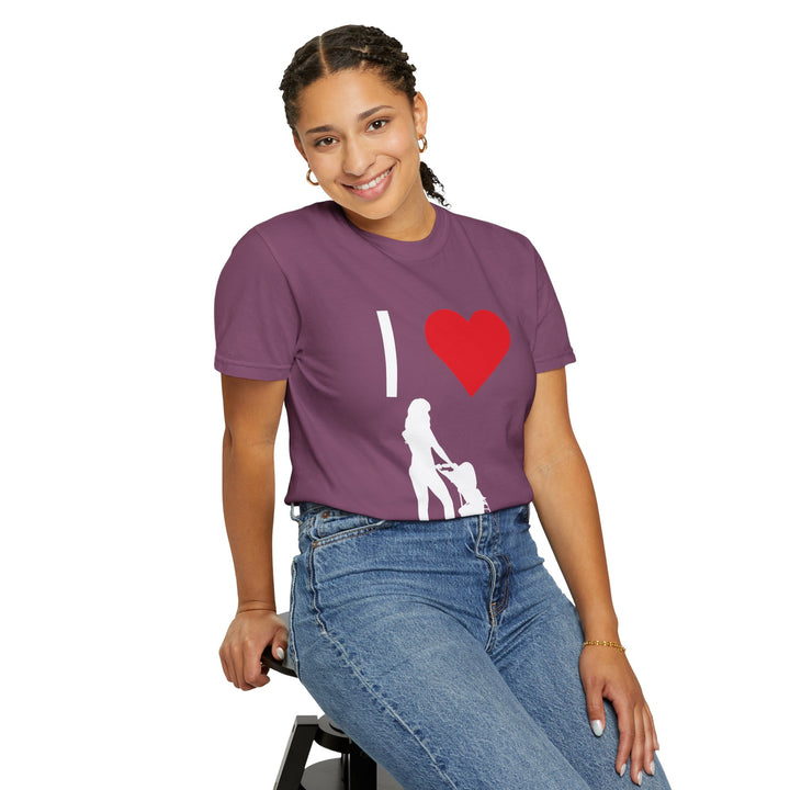 I ❤️ Hottest Mom Unisex Garment-Dyed T-Shirt | Celebrate Love and Empowerment