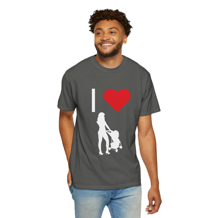 I ❤️ Hottest Mom Unisex Garment-Dyed T-Shirt | Celebrate Love and Empowerment