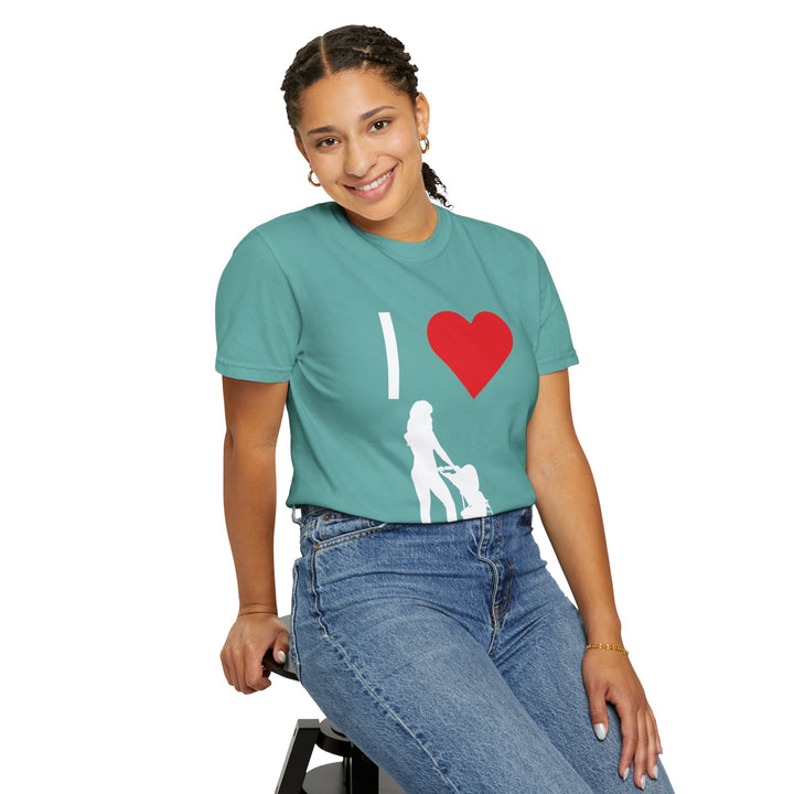 I ❤️ Hottest Mom Unisex Garment-Dyed T-Shirt | Celebrate Love and Empowerment
