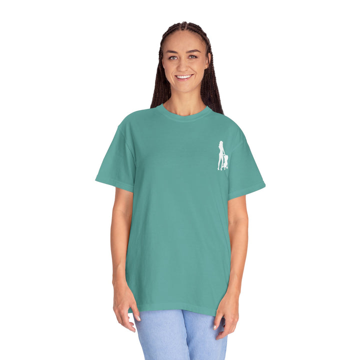 Subtle Hottest Mom Logo Unisex Garment-Dyed T-Shirt