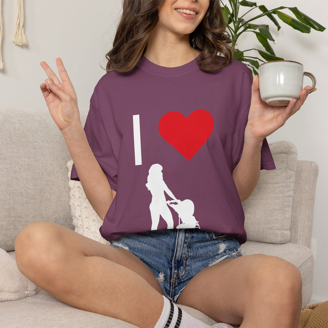 I ❤️ Hottest Mom Unisex Garment-Dyed T-Shirt | Celebrate Love and Empowerment