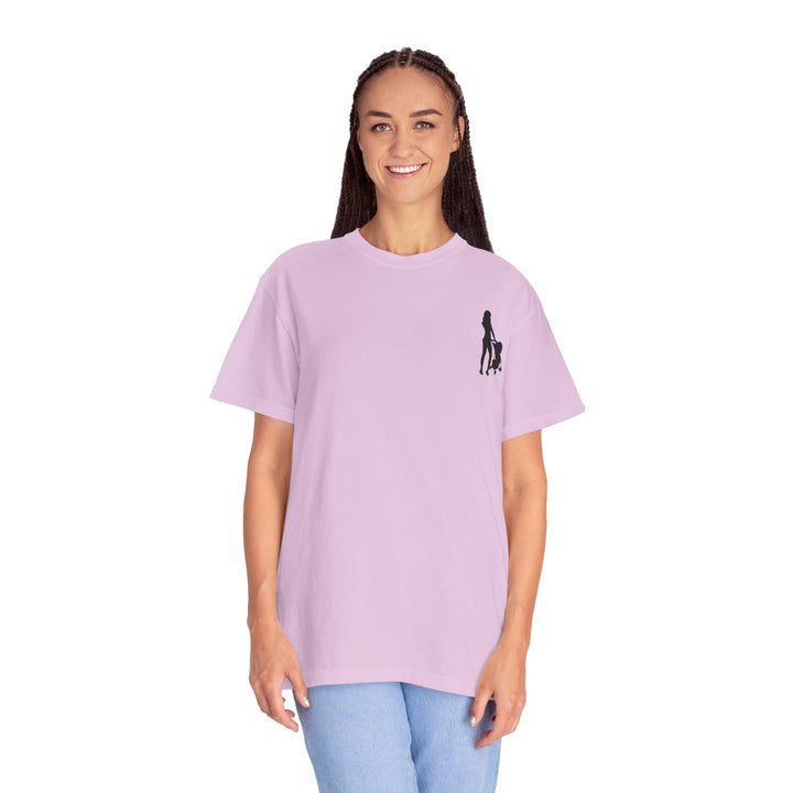 Subtle Hottest Mom Logo Unisex Garment-Dyed T-Shirt
