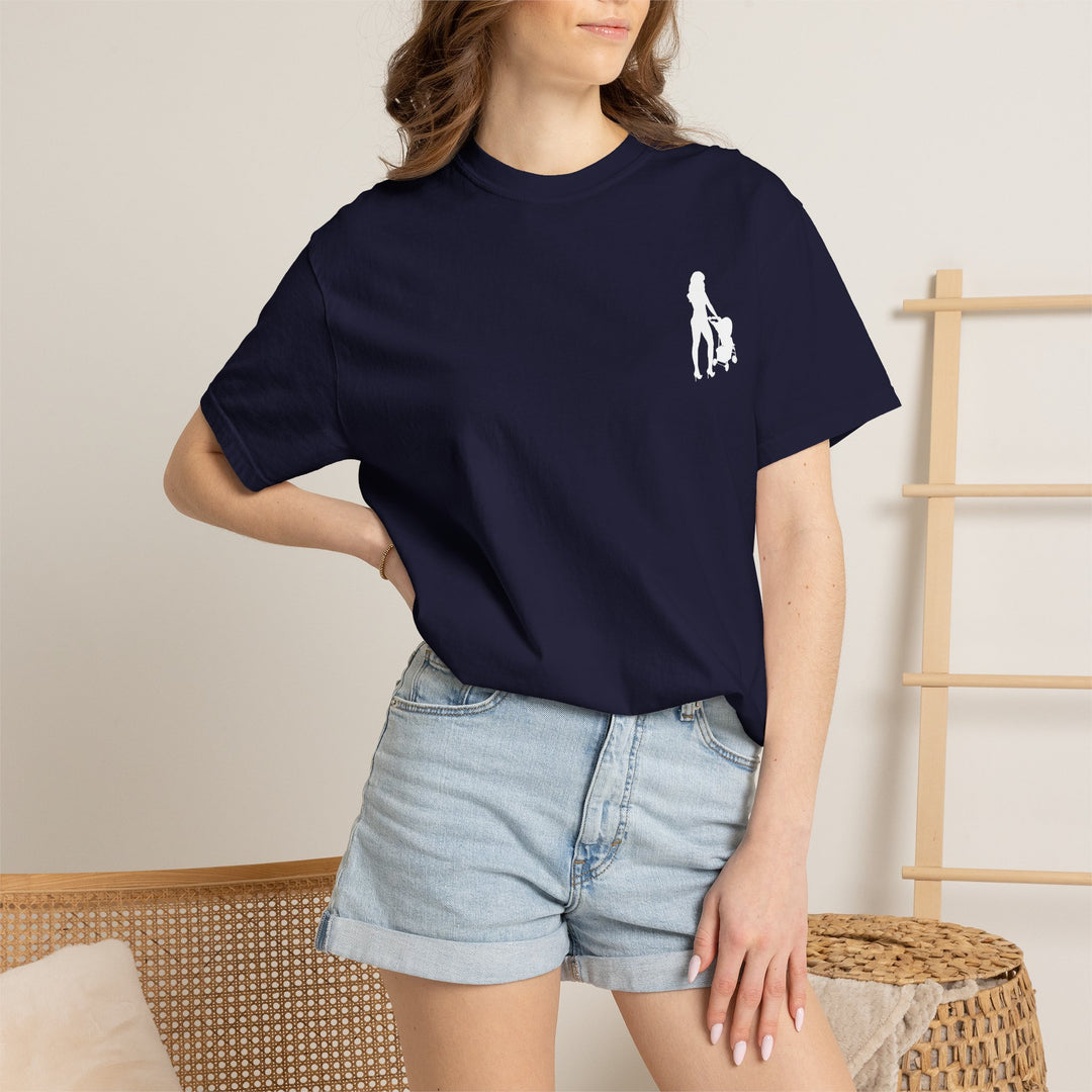 Subtle Hottest Mom Logo Unisex Garment-Dyed T-Shirt