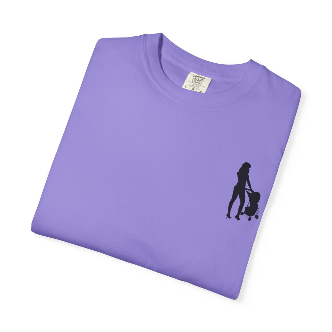 Subtle Hottest Mom Logo Unisex Garment-Dyed T-Shirt