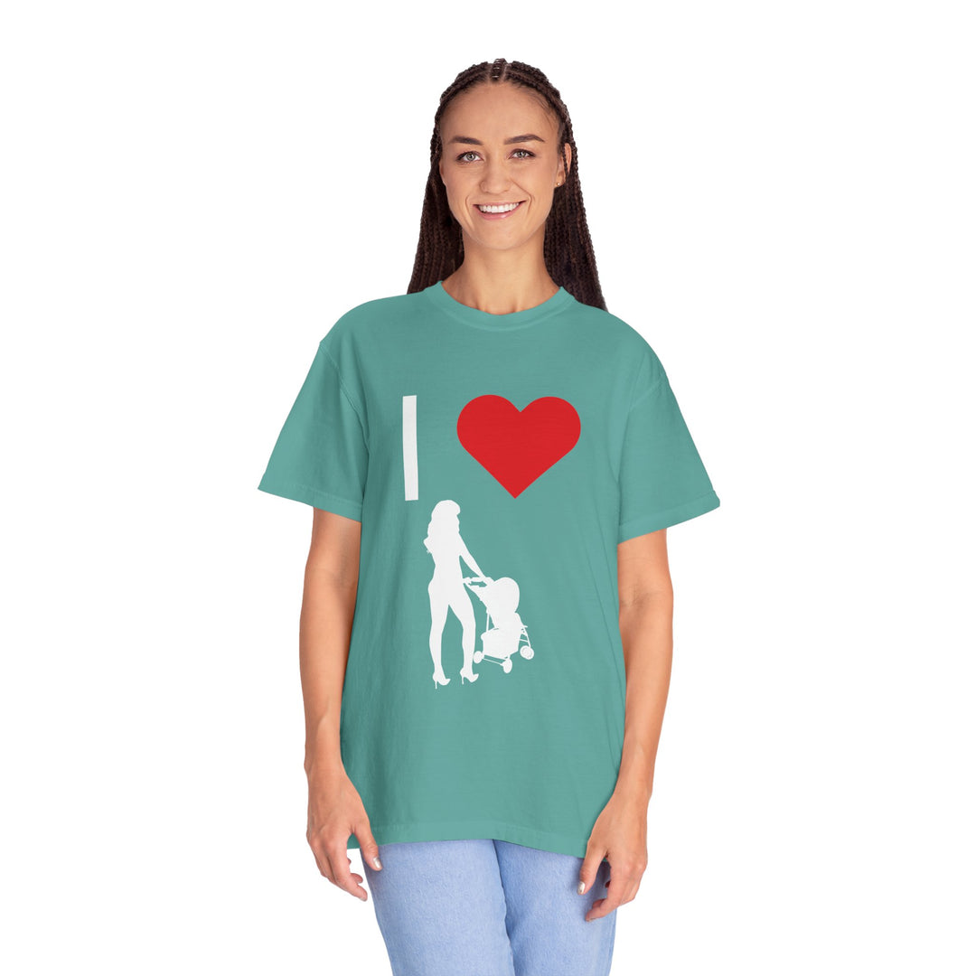 I ❤️ Hottest Mom Unisex Garment-Dyed T-Shirt | Celebrate Love and Empowerment