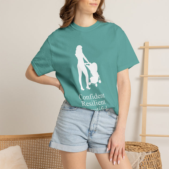 Confident, Resilient, Beautiful T-Shirt | Hottest Mom Logo | Comfort Colors