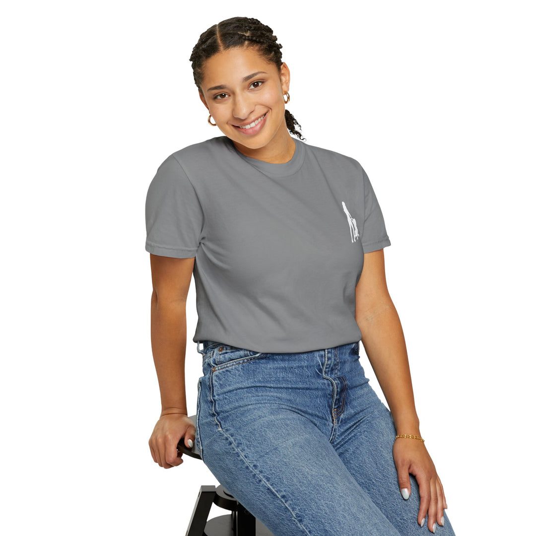 Subtle Hottest Mom Logo Unisex Garment-Dyed T-Shirt