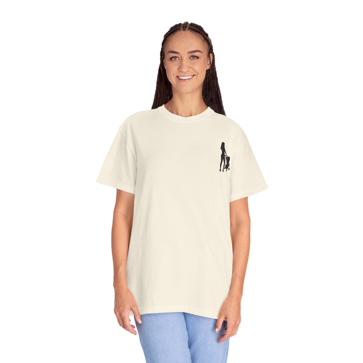 Subtle Hottest Mom Logo Unisex Garment-Dyed T-Shirt