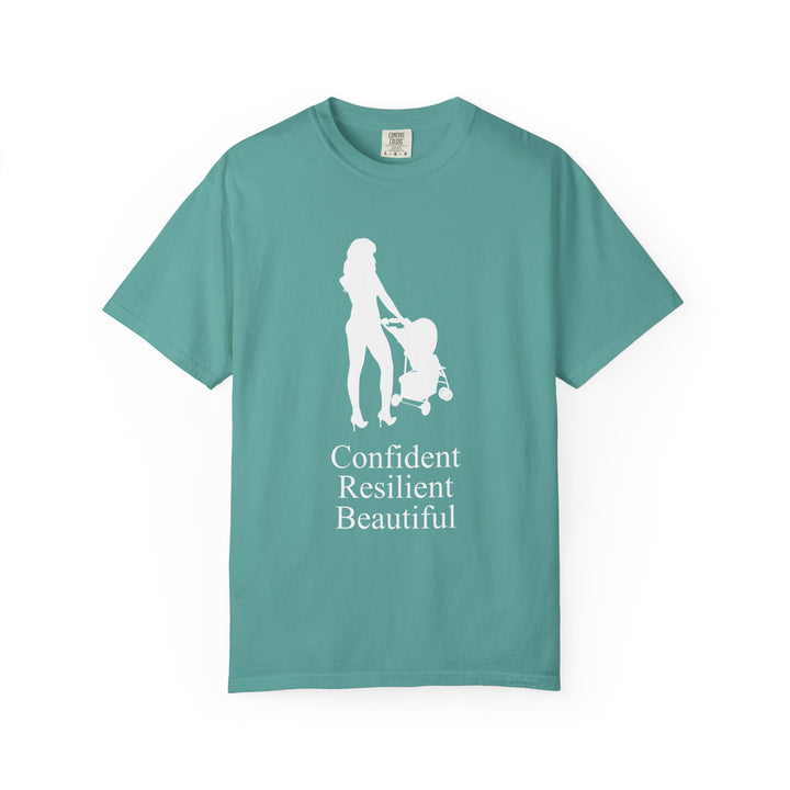Confident, Resilient, Beautiful T-Shirt | Hottest Mom Logo | Comfort Colors