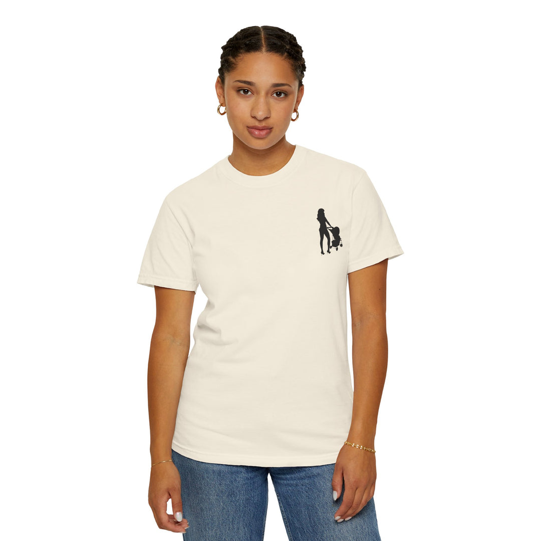 Subtle Hottest Mom Logo Unisex Garment-Dyed T-Shirt