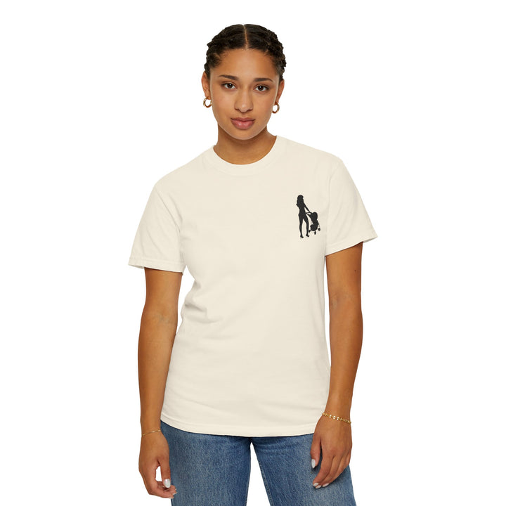 Subtle Hottest Mom Logo Unisex Garment-Dyed T-Shirt
